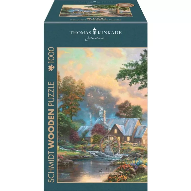 Puzzle de madera schmidt spiele 59797 Thomas Kinkade Studios 1000 piezas, piezas de madera