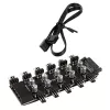 Hub de ventiladores PWM Lamptron SP105 de 10 canales