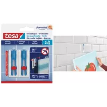 Pasta adhesiva Tesa Klebe Nail Canvas Tile & Metal 77768-00000-00 — 2 x 2 kg, ajustable