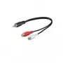 Cable de audio Microconnect AUDC02 0,2 m RCA 2 x RCA negro
