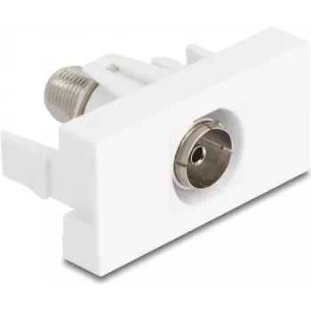 Delock 90844 módulo Easy 45 IEC hembra a F hembra, blanco