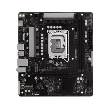 Placa base Micro-ATX ASRock H810M-H — Intel H810, LGA 1851 (Socket V1), 2x DIMM DDR5, hasta 128 GB, M.2 y SATA III