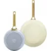 Set de sartenes GreenPan CC008484-001, aluminio, 20 cm + 26 cm, azul/verde