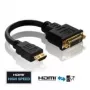 Cable adaptador PureLink Basic+ HDMI / DVI, dorado, HDMI macho A / DVI-D hembra 24+1, 0,1 m Cable adaptador de alta calidad para conectar cables DVI a Ge