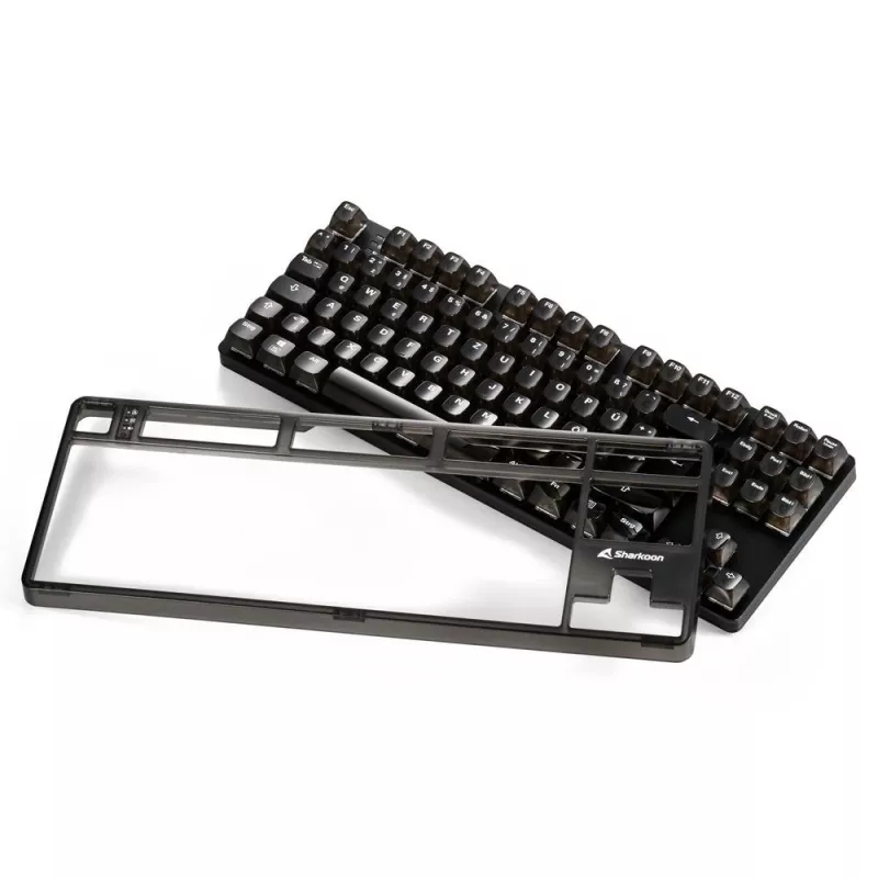 Teclado gaming mecánico Sharkoon Crystal Shark Negro DE con iluminación RGB