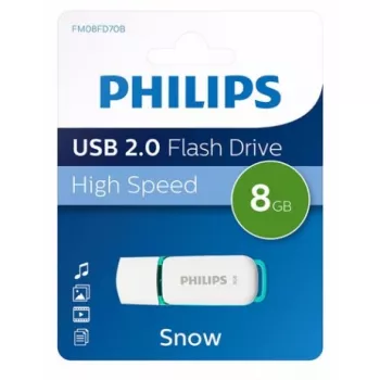 Memoria USB Philips FM08FD70B 8 GB USB Type-A 2.0 turquesa, blanco