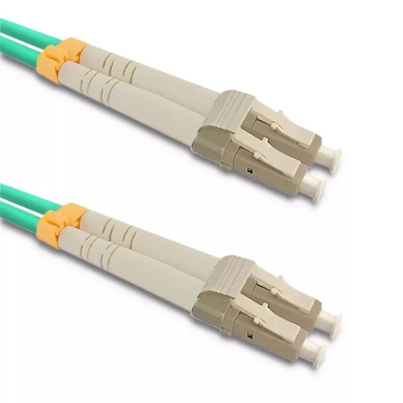 Cable de fibra óptica Qoltec 54082 LC OM3 20 m aqua