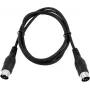 Cable MIDI de 5 pines Omnitronic 1,2 m – conector DIN simétrico para dispositivos MIDI