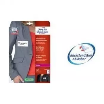 Avery Zweckform - seda de acetato - adhesivo removible - blanco - 88,9 x 31 mm 320 etiqueta(s) (20 hojas x 16) etiqueta (L4783-20)
