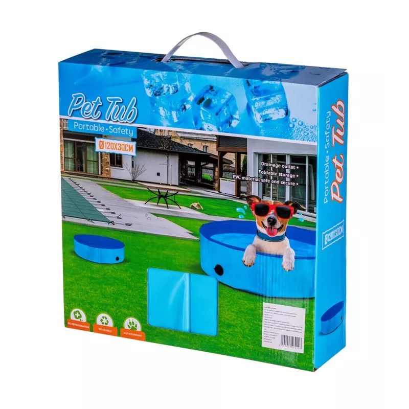 Piscina plegable para perros - 120x30 cm