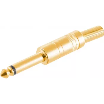 Conector macho mono 6,3 mm ShiverPeaks 50600-G – conector macho de audio de metal dorado