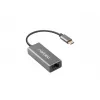 Natec Cricket NNC-1925 adaptador Ethernet de USB-C 3.1 Gen 1 a RJ45, 1000 Mbit/s, cable de 15 cm, aluminio, gris