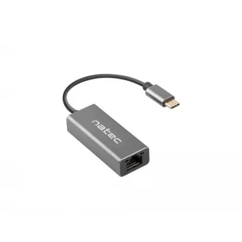 Hub Ethernet NATEC Cricket USB 3.2 Gen 1 Type-C Gris 1000 Mbit/s