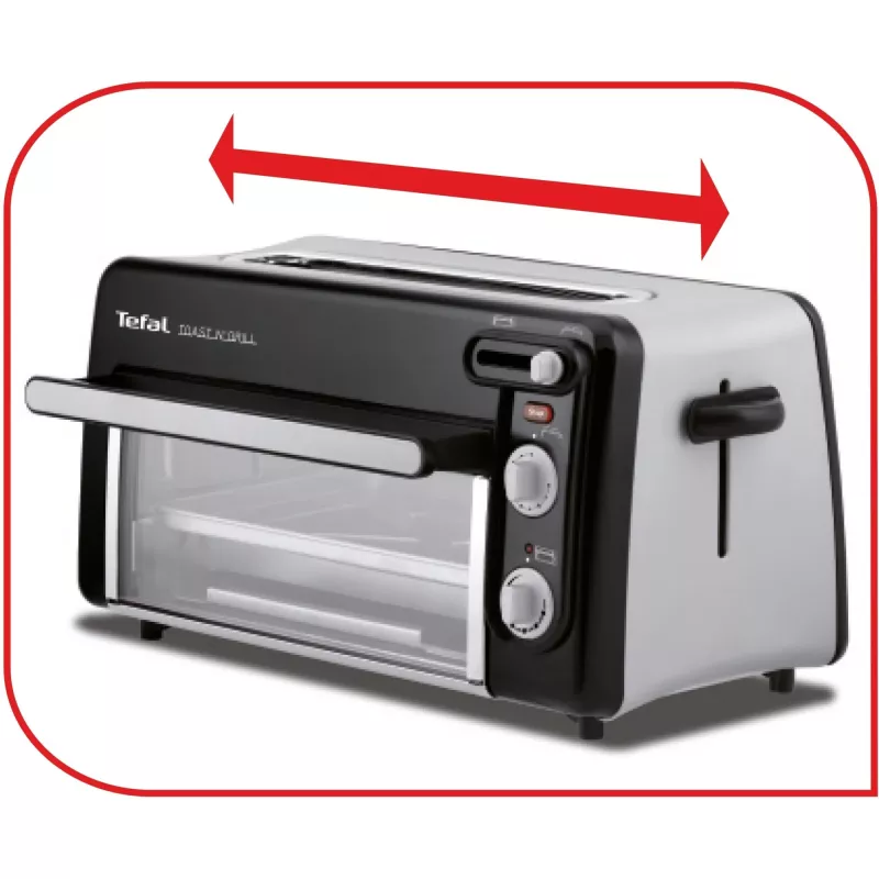 Tostadora Tefal TL6008 2 rebanadas 1300 W aluminio negro