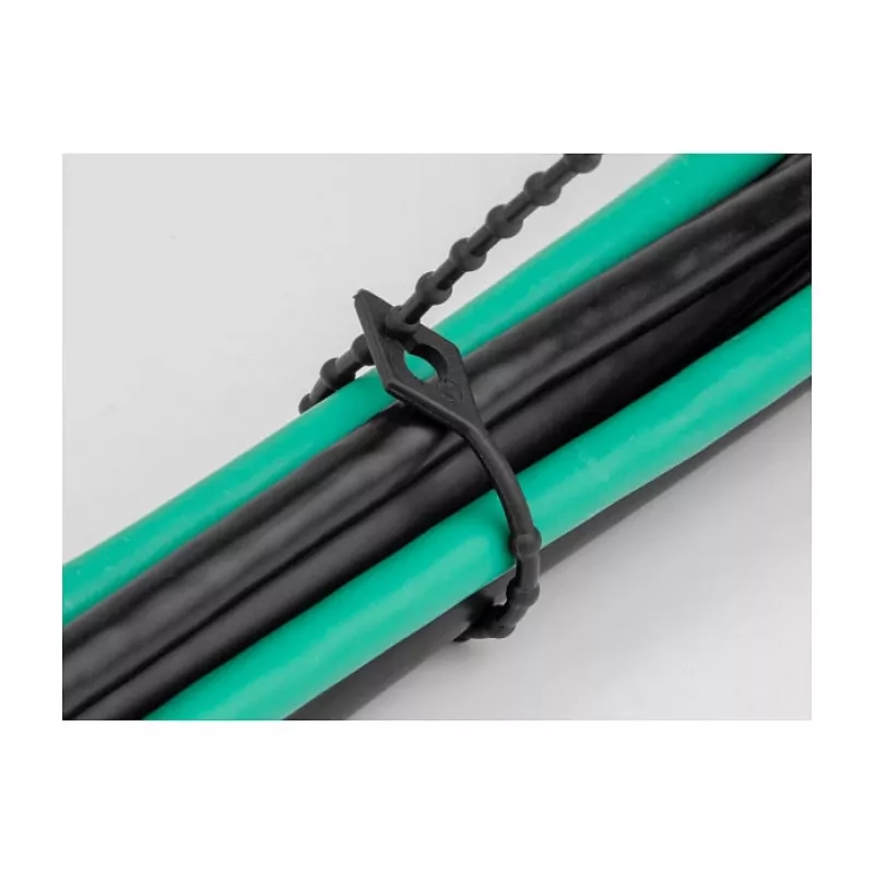 Bridas paralelas DeLOCK Beaded Kabel Tie L 200 x A 2,4 mm negro 100 uds.