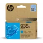 Cartucho de tinta HP 938e EvoMore cian – rendimiento estándar, envase individual, aprox. 1650 páginas