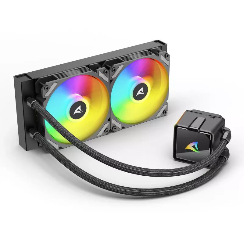 Refrigeración líquida para CPU Sharkoon S50 ARGB, negra