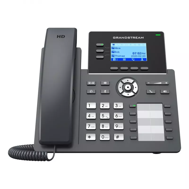 Grandstream Networks GRP2604P Teléfono IP Negro 3 líneas LCD