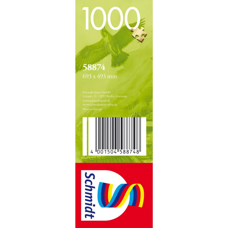 Puzzle 1000 piezas, Schmidt Spiele Dorf am Waldrand, ilustración de paisaje
