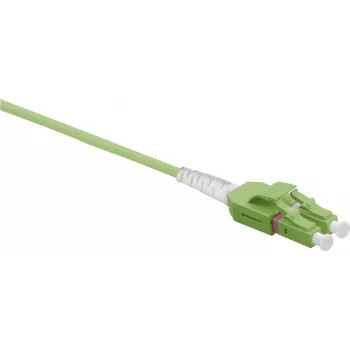 Cable de parcheo de fibra óptica Helos cable de parcheo de fibra óptica Uniboot LC/LC Duplex 50/125µm OM5 10,0m verde