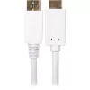 Cable adaptador Sharkoon DisplayPort 1.2 > HDMI 4K blanco 3 metros