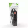 Alargador eléctrico Gembird EG-PSU3-01 0,6 m 3 salidas AC para interior negro