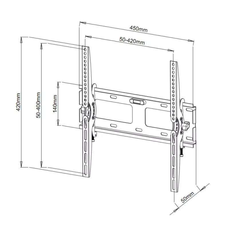 Techly soporte de pared para TV LED LCD de 23-55