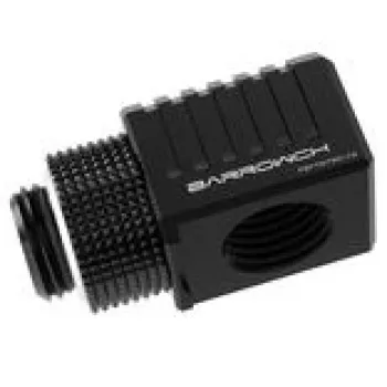 Adaptador Barrow 90° G1/4'' hembra a G1/4'' hembra — negro