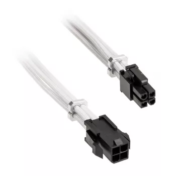 Cable de extensión BitFenix Alchemy 4 pines ATX12V, 45 cm, mallado - blanco