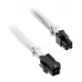 Cable de extensión BitFenix Alchemy 4 pines ATX12V, 45 cm, mallado - blanco