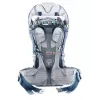 Mochila portabebés Deuter Kid Comfort Pro, azul, poliamida, máx. 22 kg, protección solar, bolsillo lateral