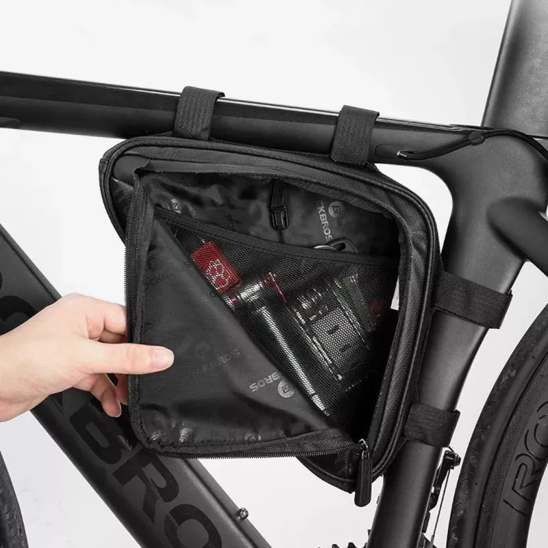 Rockbros B39-2 Bolsa de cuadro para bicicleta impermeable, negra
