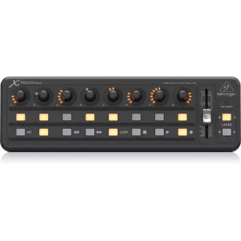Teclado MIDI USB Behringer X-TOUCH MINI tipo de control botones, mandos giratorios, deslizadores
