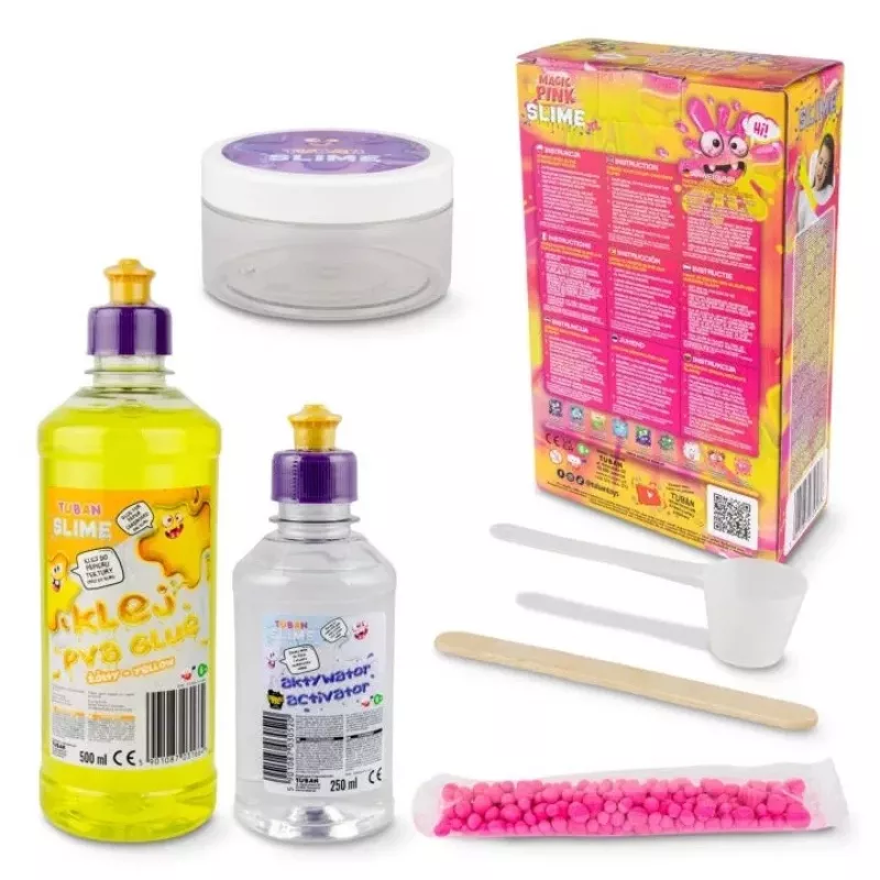 Set de slime DIY TUBAN TU3569 — Magic Pink XL, no tóxico, seguro para niños