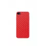 Funda protectora para móvil Devia para iPhone SE2 en rojo con estampado tejido