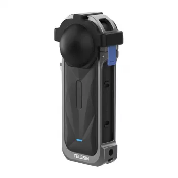 Carcasa protectora de aluminio para Insta360 X5 de Telesin — cubierta rígida, modelo S6-FMS-19-TIS