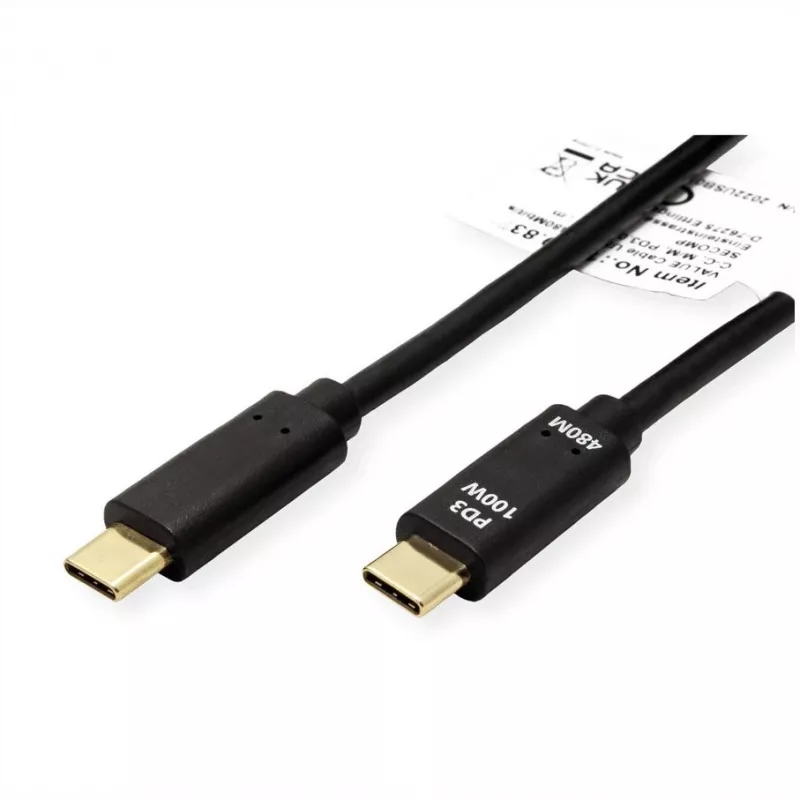 Cable USB VALUE 11.99.8310 3 m USB C negro USB 2.0