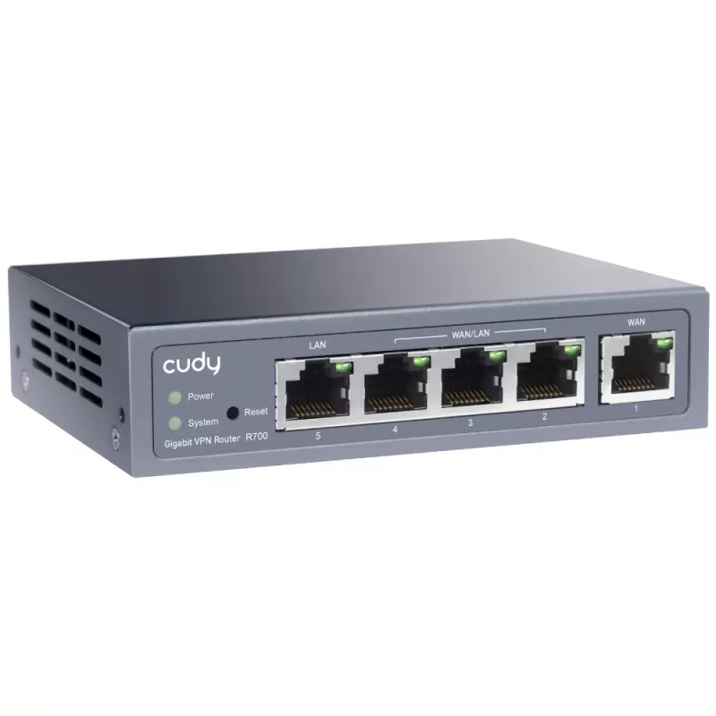 Router VPN Multi-WAN Gigabit Cudy Router cableado Fast Ethernet, Gigabit Ethernet Gris