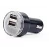 Cargador de coche Gembird EG-U2C2A-CAR-02, entrada 12–24V, salida 5V/2,1A, 2× USB 2.0, negro