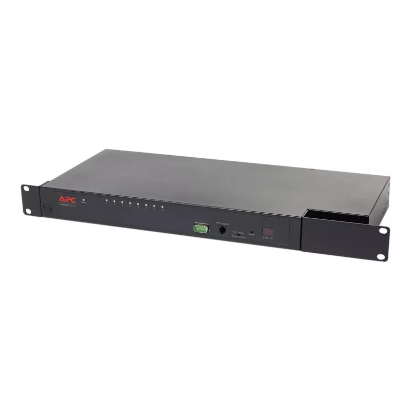 Switch KVM APC KVM0108A, 8 puertos PS/2 VGA, rack 1U, 1600x1200, negro