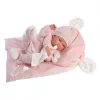Muñeca 73860 muñeca bebé Nica sobre manta rosa 38 cm Llorens