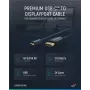 Cable USB-C a DP. M/M. Azul. 1,0 m - Cable - Digital/Datos (44931)