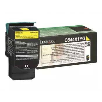 Lexmark - Cartucho de tóner - Muy alto rendimiento - 1 x amarillo - 4000 páginas - LRP / LCCP (0C544X1YG)