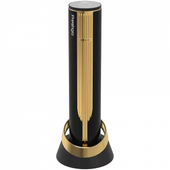Prestigio Maggiore, sacacorchos inteligente, 100 % automático, abre hasta 70 botellas sin recargar, cortacápsulas incluido, diseño premium, batería de 480 mAh, dimensiones D 48 x H 228 mm, negro