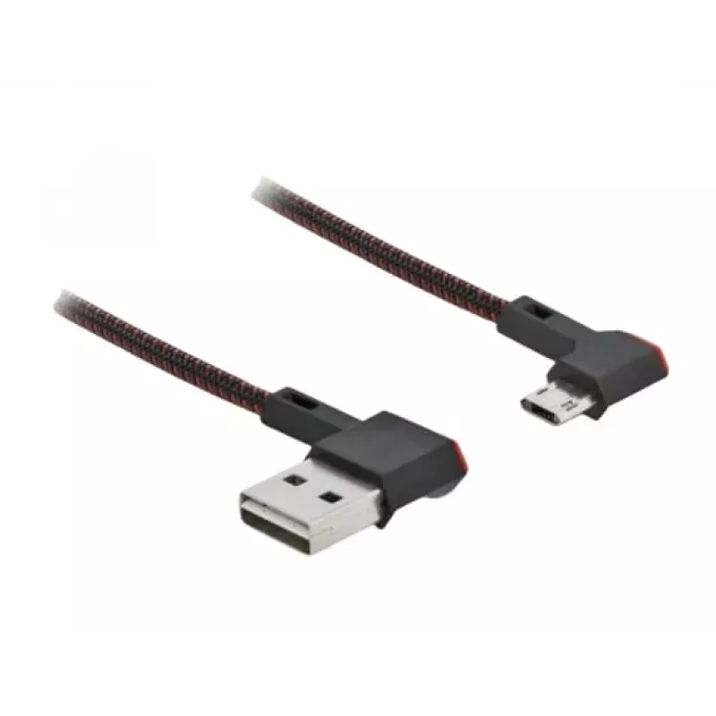 Cable USB DeLOCK EASY-USB 2.0 conector macho Type-A a conector macho Micro-B en ángulo 0,2 m negro