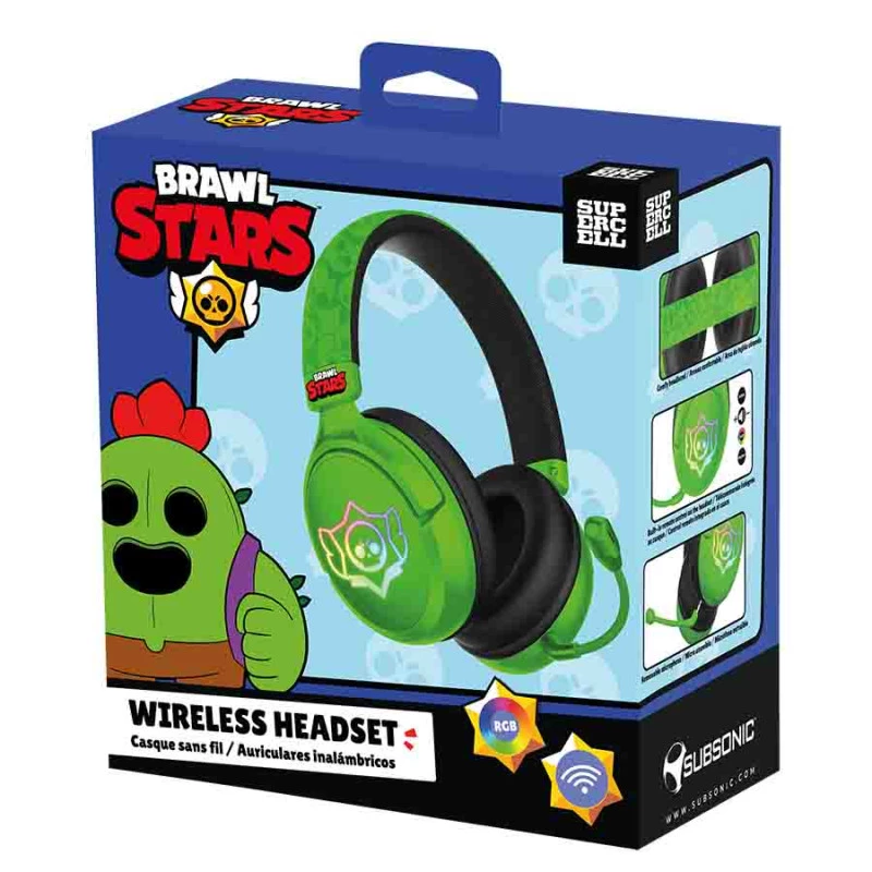 Auriculares gaming inalámbricos Subsonic Brawl Stars Skull