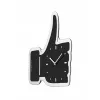 NeXtime Reloj de pared 3072zw Thumbs up, 40,5x41 cm, pared, negro/plateado