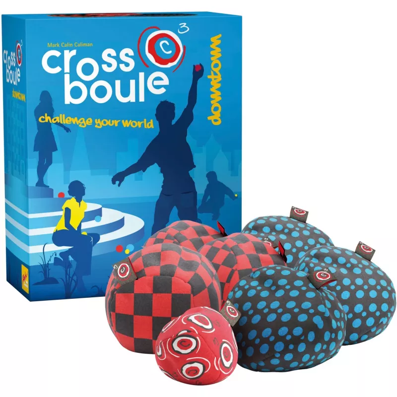 Crossboule Set Downtown, juego de habilidad azul/rojo