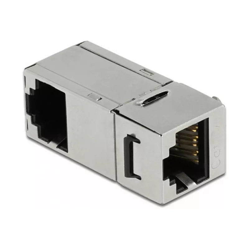 Módulo Keystone DeLOCK conector hembra RJ45 a conector hembra RJ45 Cat.6A 90° en ángulo