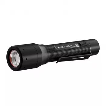 Linterna de mano Ledlenser P5 negra, LED, 140 lm, pila AA, IP54, aluminio, clip de bolsillo